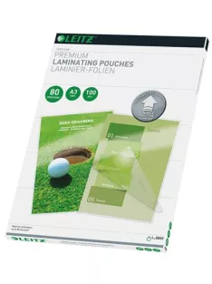   Meleglamináló fólia, 80 mikron, A3, fényes, UDT technológiával, LEITZ "iLam" (E74850000)