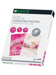   Meleglamináló fólia, 125 mikron, A5, fényes, UDT technológiával, LEITZ "iLam" (E74930000)