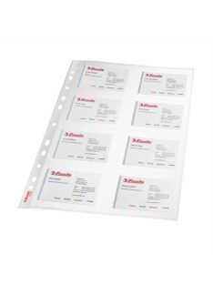   Névjegytartó genotherm, lefűzhető, A4, 105 mikron, víztiszta, 16 férőhelyes, ESSELTE (E78930)