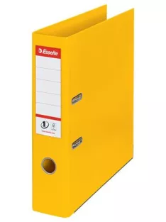   Iratrendező, 75 mm, A4, PP, élvédő sínnel, ESSELTE "Standard", sárga (E811310)