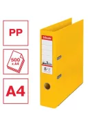 Iratrendező, 75 mm, A4, PP, élvédő sínnel, ESSELTE "Standard", sárga (E811310)