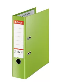   Iratrendező, 80 mm, A4, PP, élvédő sínnel, ESSELTE "Standard Plus", Vivida zöld (E81186)