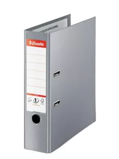   Iratrendező, 80 mm, A4, PP, élvédő sínnel, ESSELTE "Standard Plus", szürke (E81188)