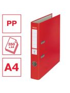 Iratrendező, 50 mm, A4, PP/karton, élvédő sínnel, ESSELTE "Economy", piros (E81193)