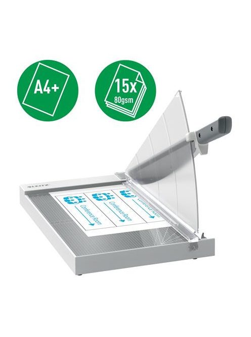 Vágógép, karos, A4+, 15 lap, LEITZ "Precision Office A4+" (E90210000)