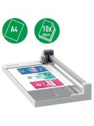 Vágógép, görgős, A4, 10 lap, LEITZ "Precision Home Office A4" (E90260000)