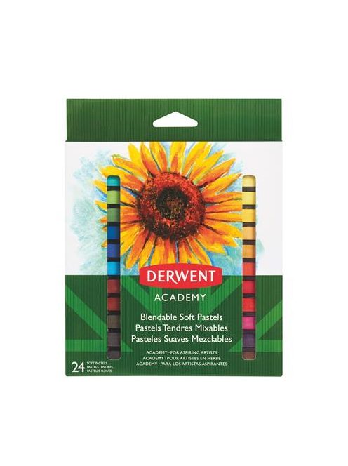 Pasztell kréta, DERWENT "Academy", 24 különböző szín (E98216)