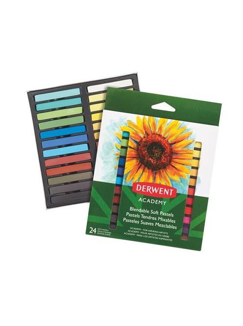 Pasztell kréta, DERWENT "Academy", 24 különböző szín (E98216)