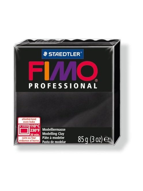 Gyurma, 85 g, égethető, FIMO "Professional", fekete (FM80049)