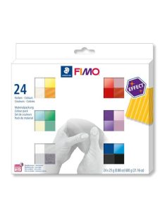   Gyurma, készlet, 24x25 g, égethető, FIMO "Effect Colours" 24 különböző szín (FM8013C241)