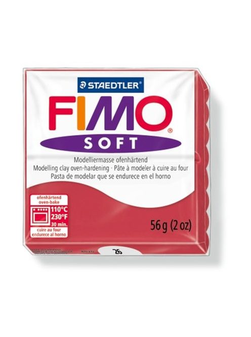 Gyurma, 56 g, égethető, FIMO "Soft", meggy piros (FM802026)