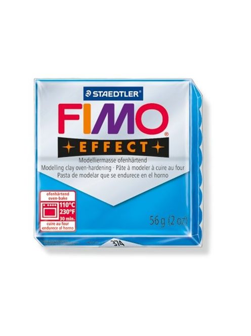 Gyurma, 56 g, égethető, FIMO "Effect", áttetsző kék (FM8020374)