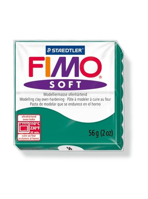 Gyurma, 56 g, égethető, FIMO "Soft", smaragdzöld (FM802056)
