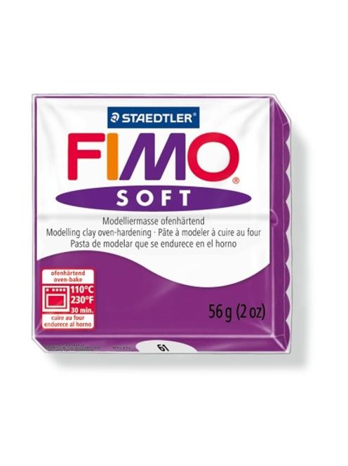 Gyurma, 56 g, égethető, FIMO "Soft", bíborlila (FM802061)