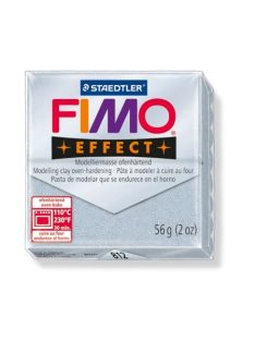  Gyurma, 56 g, égethető, FIMO "Effect", csillámos ezüst (FM8020812)