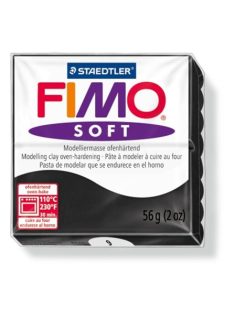   Gyurma, 56 g, égethető, FIMO "Soft", fekete (FM80209)