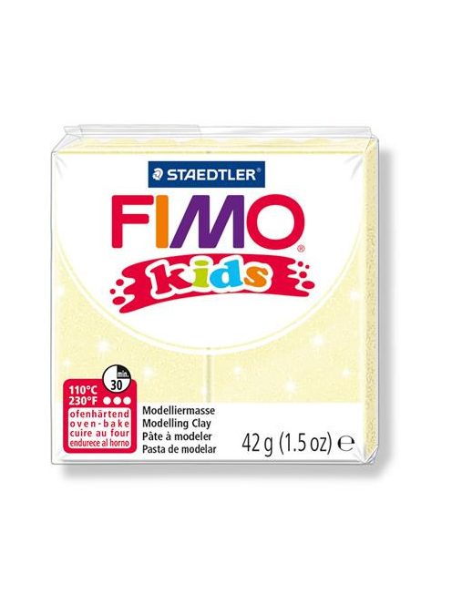 Gyurma, 42 g, égethető, FIMO "Kids", gyöngyház sárga (FM8030106)