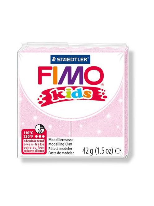 Gyurma, 42 g, égethető, FIMO "Kids", gyöngyház világos rózsaszín (FM8030206)
