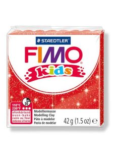   Gyurma, 42 g, égethető, FIMO "Kids", glitteres piros (FM8030212)