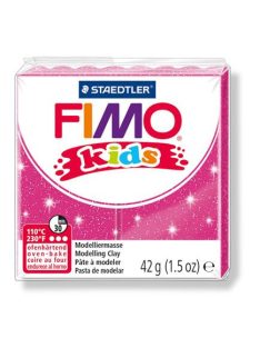   Gyurma, 42 g, égethető, FIMO "Kids", glitteres rózsaszín (FM8030262)