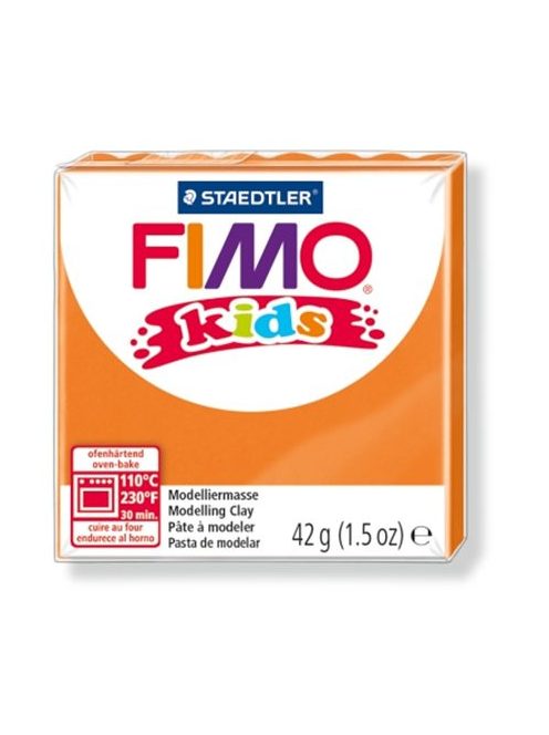 Gyurma, 42 g, égethető, FIMO "Kids", narancssárga (FM80304)