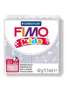   Gyurma, 42 g, égethető, FIMO "Kids", glitteres ezüst (FM8030812)