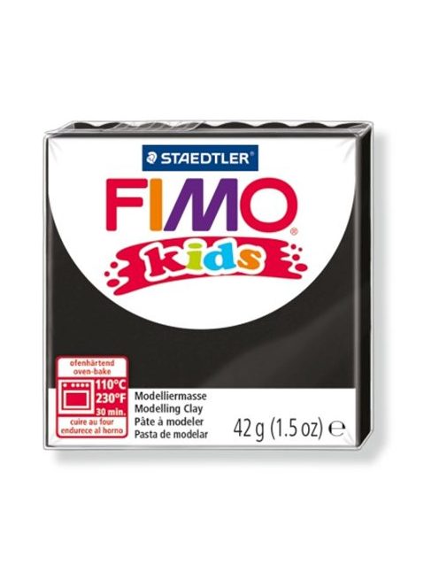 Gyurma, 42 g, égethető, FIMO "Kids", fekete (FM80309)