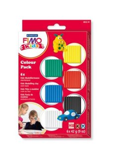   Gyurma készlet, 6x42 g, égethető, FIMO "Kids Color Pack", 6 alapszín (FM803201)