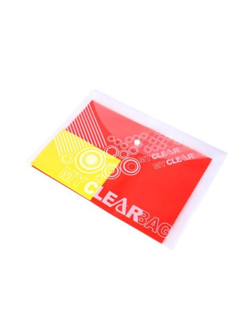 Irattartó tasak, A4, PP, patentos, 180 mikron, FLEXOFFICE "FO-CBF05", áttetsző (FOCBF05)