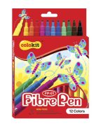 Filctoll készlet, COLOKIT "FibrePen", 12 különböző szín (FOFP01)