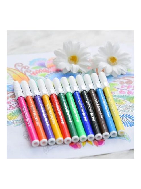 Filctoll készlet, COLOKIT "FibrePen", 12 különböző szín (FOFP01)