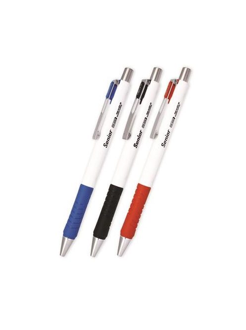 Golyóstoll, 0,4 mm, nyomógombos, vegyes színű tolltest, FLEXOFFICE "Senior", kék (FOGT026KV)