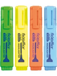   Szövegkiemelő, 1-4 mm, FLEXOFFICE "HL05", 4 különböző szín (FOHL05V4)