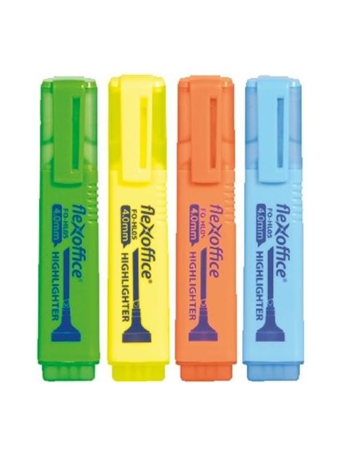 Szövegkiemelő, 1-4 mm, FLEXOFFICE "HL05", 4 különböző szín (FOHL05V4)