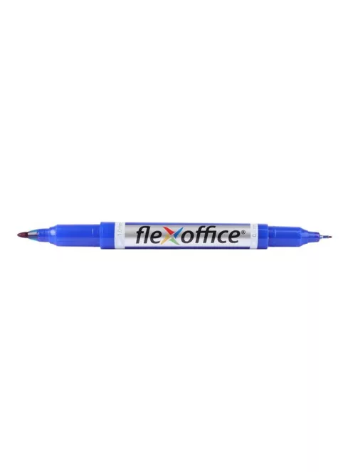 Alkoholos marker, 0,4/1,0 mm, kúpos, kétvégű, FLEXOFFICE "PM01", kék (FOPM01K)
