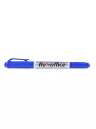 Alkoholos marker, 0,4/1,0 mm, kúpos, kétvégű, FLEXOFFICE "PM01", kék (FOPM01K)