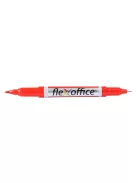 Alkoholos marker, 0,4/1,0 mm, kúpos, kétvégű, FLEXOFFICE "PM01", piros (FOPM01P)