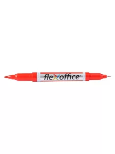   Alkoholos marker, 0,4/1,0 mm, kúpos, kétvégű, FLEXOFFICE "PM01", piros (FOPM01P)