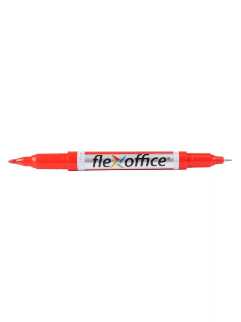 Alkoholos marker, 0,4/1,0 mm, kúpos, kétvégű, FLEXOFFICE "PM01", piros (FOPM01P)