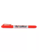 Alkoholos marker, 0,4/1,0 mm, kúpos, kétvégű, FLEXOFFICE "PM01", piros (FOPM01P)