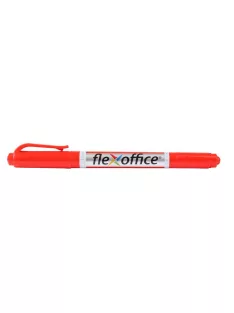   Alkoholos marker, 0,4/1,0 mm, kúpos, kétvégű, FLEXOFFICE "PM01", piros (FOPM01P)