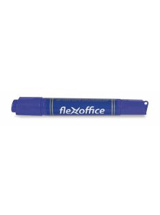   Alkoholos marker, 0,8/6,0 mm, kúpos/vágott, kétvégű, FLEXOFFICE "PM04", kék (FOPM04K)