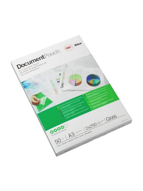 Meleglamináló fólia, 100 mikron, A3, fényes, GBC (GBC3740307)