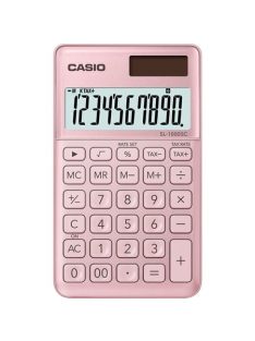   Számológép, asztali, 10 számjegy, CASIO "SL 1000", világos rózsaszín (GCSL1000PK)