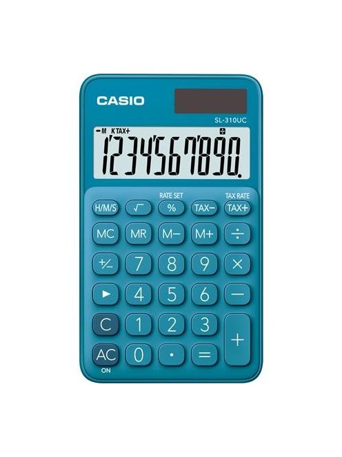 Számológép, asztali, 10 számjegy, CASIO "SL 310" kék (GCSL310BU)