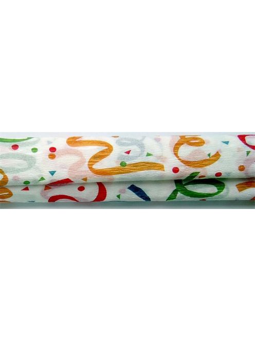 Krepp-papír, 50x200 cm, VICTORIA, szalagmintás (HPRV00143)