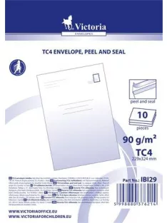   Borítékcsomag, TC4, szilikonos, VICTORIA PAPER, 250 db (IBI29)