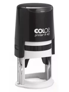   Bélyegző, kör, COLOP "Printer R 40", fekete cserepárnával (IC1034000)