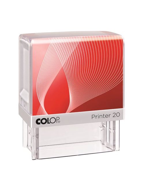 Bélyegző, COLOP "Printer IQ 20" fehér ház - fekete párnával (IC1462016)