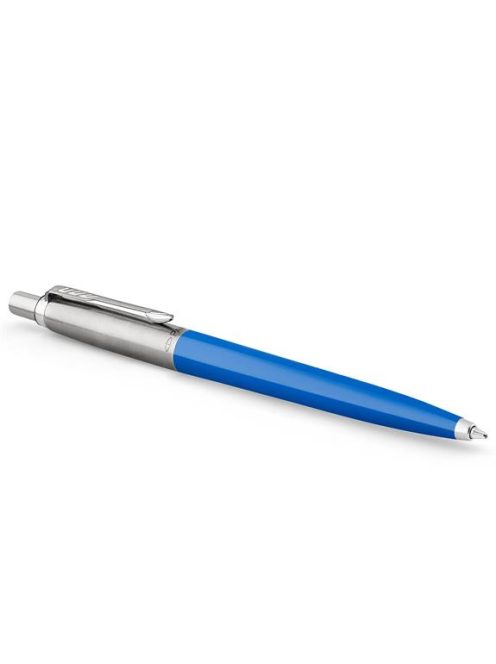 Golyóstoll, 0,7 mm, ezüst színű klip, kék tolltest, PARKER "Royal Jotter Originals", kék (ICPJRBPKE)